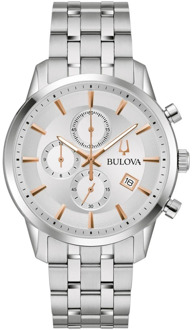 BULOVA Sutton Zilver Stalen Horloge Bulova , Gray , Dames - ONE Size