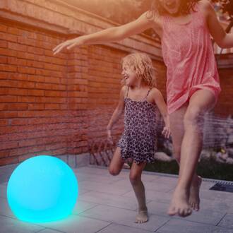 Buly LED lamp op zonne-energie IP65, Ø 50cm wit