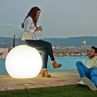 Buly vloerlamp globe, Ø 80 cm wit