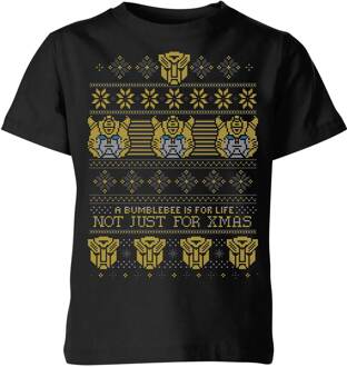 Bumblebee Classic Ugly Knit Kids' Christmas T-Shirt - Black - 98/104 (3-4 jaar) Zwart - XS