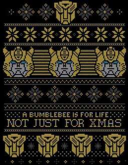 Bumblebee Classic Ugly Knit Men's Christmas T-Shirt - Black - 5XL Zwart