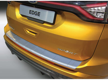 Bumper beschermer passend voor Ford Edge 6/2016- 'Ribbed' Zilver GRRBP965S