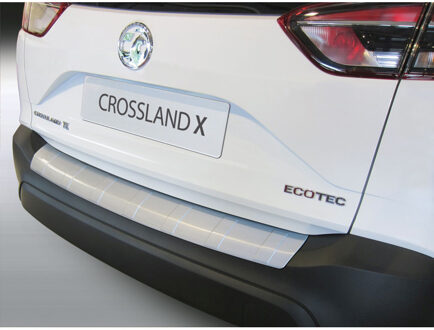 Bumper beschermer passend voor Opel Crossland X 2017- Zwart 'Ribbed' GRRBP687