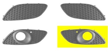 BUMPERGRILL ONDER LINKS 2/08+ met MISTLICHTGAT 3796593