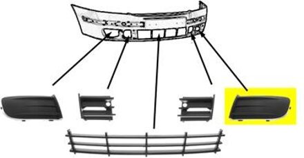 BUMPERGRILL ONDER LINKS Buitenkant 7622591