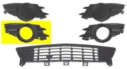 BUMPERGRILL ONDER RECHTS 1/06+ met MISTLICHTGAT -Chroom 3782594