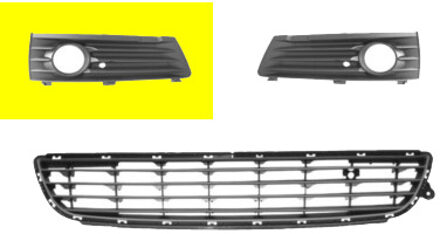 BUMPERGRILL ONDER RECHTS -2/08 met MISTLICHTGAT 3792594