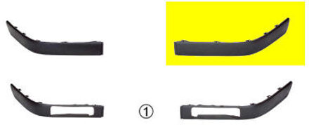 BUMPERLIJST LINKS BUMPER -V6 zonder MISTLICHTGAT