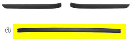 BUMPERLIJST MIDDEN ACHTER tot '02 ZWART