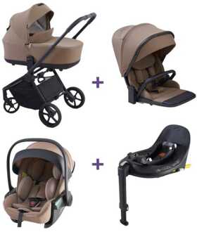 Bundel Prénatal kinderwagen Sammy & autostoel Sunny inc. base taupe