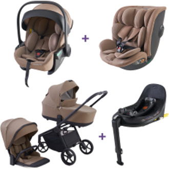 Bundel Prénatal kinderwagen Sammy, autostoel Sunny, Sasha & base taupe