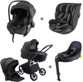 Bundel Prénatal kinderwagen Sammy, autostoel Sunny, Sasha & base zwart