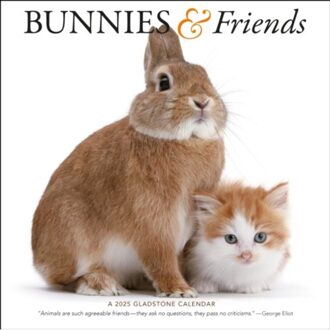 Bunnies & Friends Square Wall Calendar 2025 - Media, Gladstone