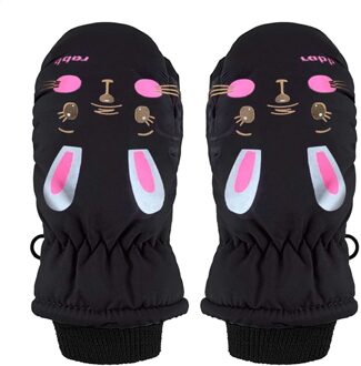 Bunny Oren Winter Handschoenen Kids 1 Pairs Peuter Kids Baby Jongens Meisjes Ski Handschoenen Waterdichte Warme Sneeuw Wanten Перчатки Детские