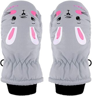 Bunny Oren Winter Handschoenen Kids 1 Pairs Peuter Kids Baby Jongens Meisjes Ski Handschoenen Waterdichte Warme Sneeuw Wanten Перчатки Детские