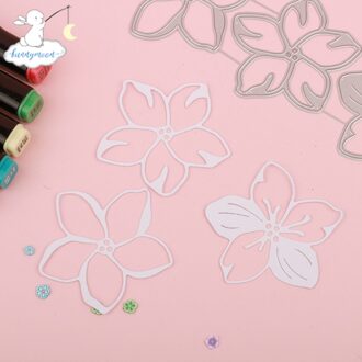 Bunnymoon Drie Bloemen Metalen Stansmessen Stencils Voor Diy Scrapbooking/Fotoalbum Postzegels Decoratieve Embossing Diy Papier