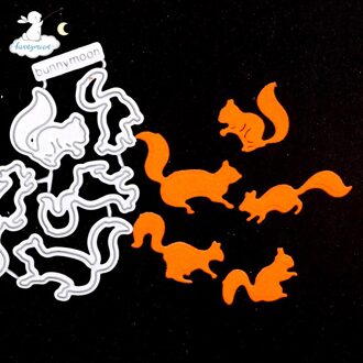 Bunnymoon Eekhoorns Metalen Stansmessen Embossing Scrapbooking Stencil Craft Cut Sterft Voor Diy Kaart Ambachten Handgemaakte