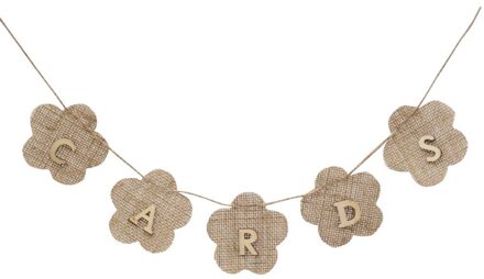 Bunting Banner Decoratieve Bloem Patroon Jute Banners Linnen Bunting Vlag Kaarten Voor Wedding Parties Decoratie