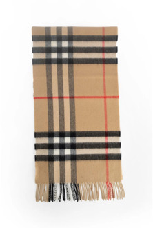 Burberry Archief Beige Check Cashmere Sjaal Burberry , Beige , Dames - ONE Size