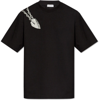 Burberry Bedrukt T-shirt Burberry , Black , Heren - Xl,L,M,S,Xs