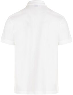 Burberry Branded Circle Logo White Polo Shirt Wit - M