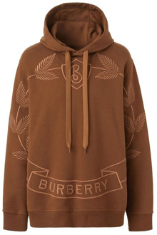 Burberry Bruine Katoenen Sweatshirt met Capuchon Burberry , Brown , Heren