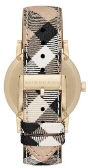 Burberry BU9026 The City Champagne Dial Check Strap dameshorloge Veelkleurig