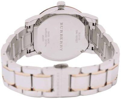 Burberry BU9105 The City Unisex Horloge Zilver/Roségoud Zilver en roségoud