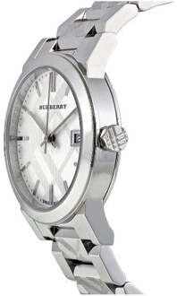 Burberry BU9750 City Chronograaf Zilver Wijzerplaat Roestvrij Staal Vrouwenhorloge - maat