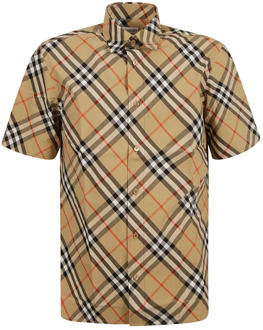 Burberry Casual Overhemden voor Mannen Burberry , Beige , Heren - Xl,L,S