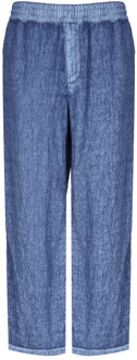 Burberry Denim Straight Broek met Jeans Effect Burberry , Blue , Heren - M,S