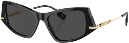 Burberry donkergrijze lens zwarte zonnebril - One Size