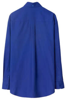 Burberry Equestrian Knight Blauw Casual Overhemd