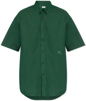 Burberry Geborduurd overhemd Burberry , Green , Heren - Xl,L,M,S,Xs