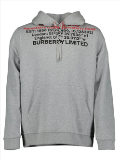 Burberry Gedrukte hoodie voor mannen Burberry , Gray , Heren - XS