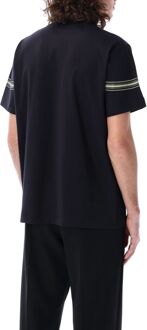 Burberry Gestreepte Katoenen T-shirt Zwart