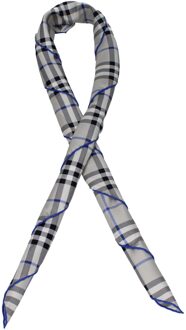 Burberry Grijze Zijden Foulard Grijs