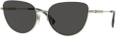 Burberry Harper Sunglasses in Light Gold/Dark Grey Burberry , Multicolor , Dames - 58 MM