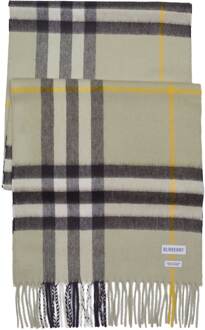 Burberry kasjmier omkeerbare sjaal greige Grijs