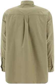 Burberry Katoenen Oxford Overhemd Hunter Groen Casual Overhemd