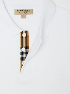 Burberry Katoenen poloshirt Wit