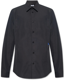 Burberry Katoenen shirt Burberry , Black , Heren - 2Xl,Xl,L,3Xl