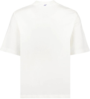 Burberry Katoenen T-shirt met korte mouwen Burberry , White , Heren - M,S