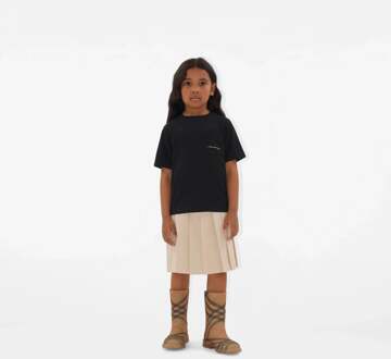 Burberry Kids Cedar Logo T-Shirt in Zwart