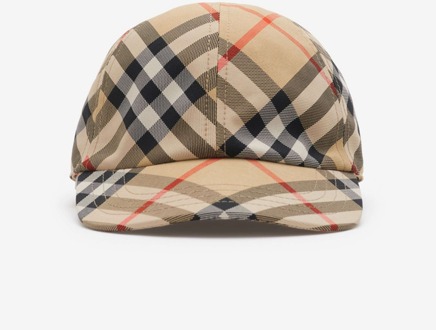Burberry Kinderen Controleer Baseballpet in Beige