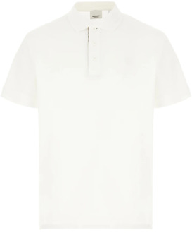 Burberry Klassiek Polo Shirt voor Mannen Burberry , White , Heren - Xl,L,M,S