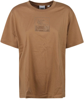 Burberry Klassieke Collectie T-shirts en Polos Burberry , Brown , Dames - M,S