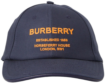 Burberry Logo Geborduurde Baseballpet Burberry , Blue , Dames - L