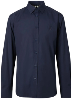 Burberry Navy Shirt A1222 Burberry , Blue , Heren - Xl,L,M,S