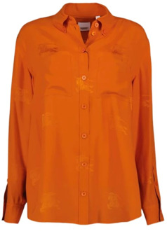 Burberry Normaal shirt Burberry , Orange , Dames - S,Xs
